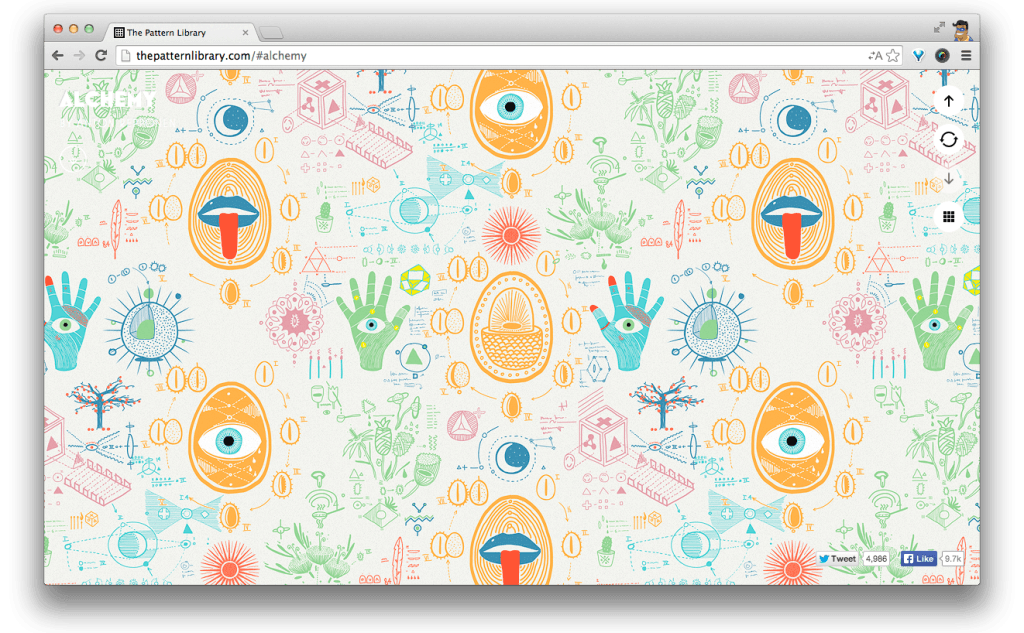 Фрагмент интерфейса сайта Pattern Library.