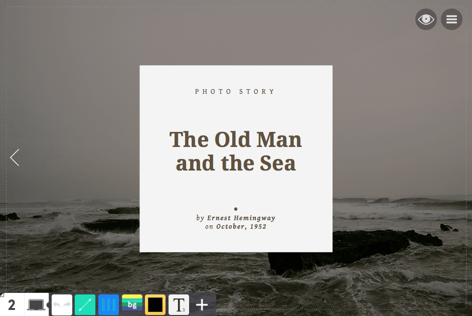 Фрагмент интерфейса Readymag