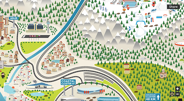 Изображение: Sochi 2014 Interactive Map