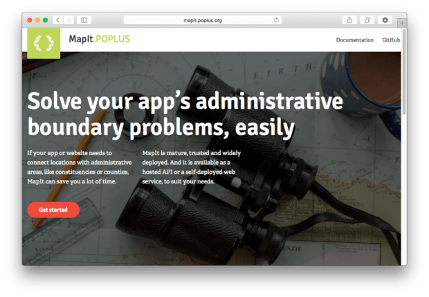 Фрагмент сайта MapIt.