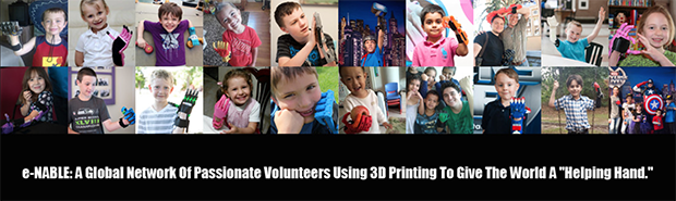Глобальная сеть волонтеров e-NABLE. Изображение: enablingthefuture.org