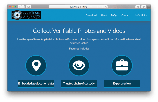 eyeWitness для Android – мобильное приложение для правозащитников.