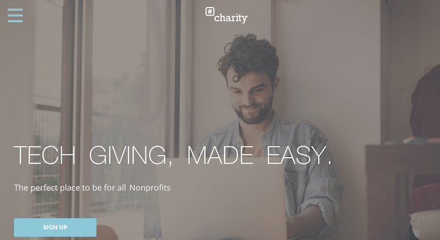 Фрагмент сайта HashtagCharity.