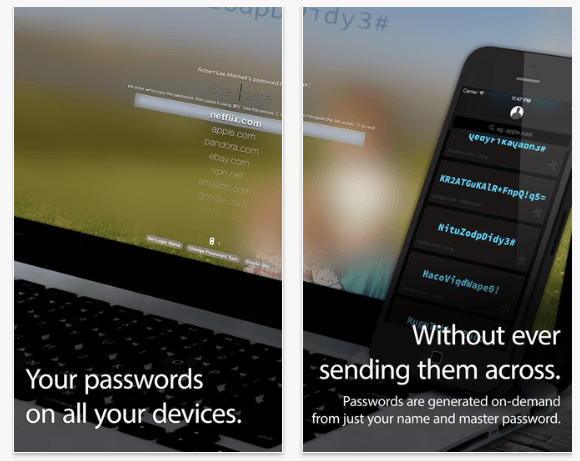 Фрагмент приложения Master Password для iOS.