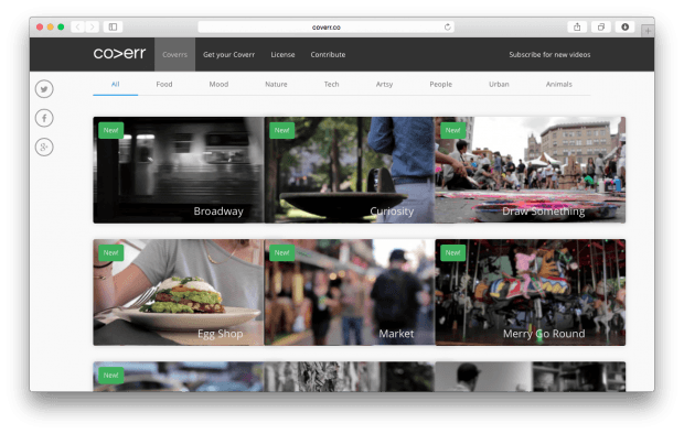 Coverr – бесплатные видео для фона вашего сайта