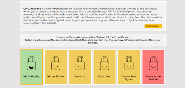 Tactical Technology запустила сервис CertCheck.me, который поможет понять в опасности вы или нет