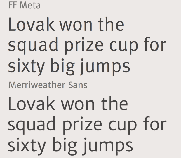 Merriweather Sans вместо FF Meta. Лучшие бесплатные альтернативы самым популярным шрифтам.
