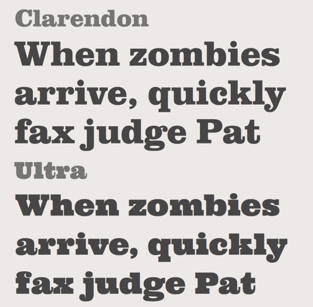 Ultra вместо Clarendon. Лучшие бесплатные альтернативы самым популярным шрифтам.