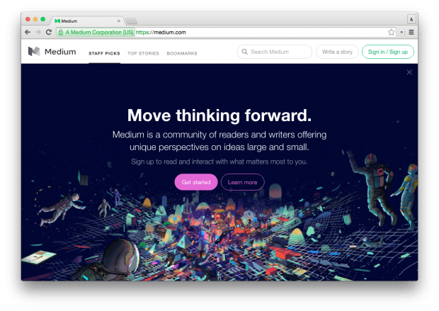 Издательская платформа Medium.