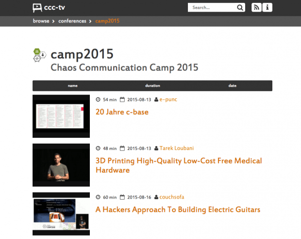C3TV – онлайн-архив видеозаписей конференций и других мероприятий от Chaos Computer Club