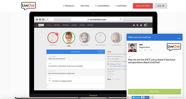 LiveChat. Изображение: livechatinc.com