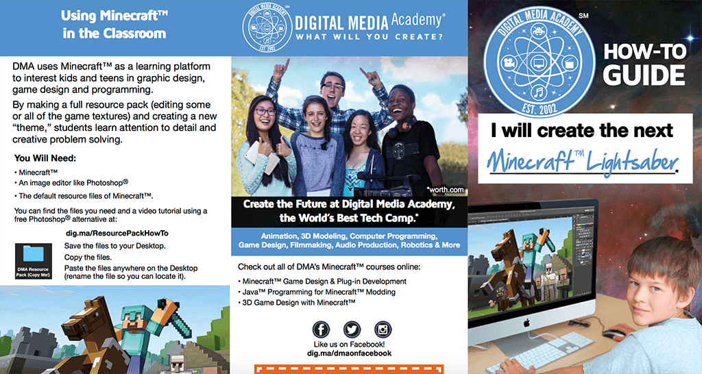 Использование Minecraft на уроках. Фото: Digital Media Academy.