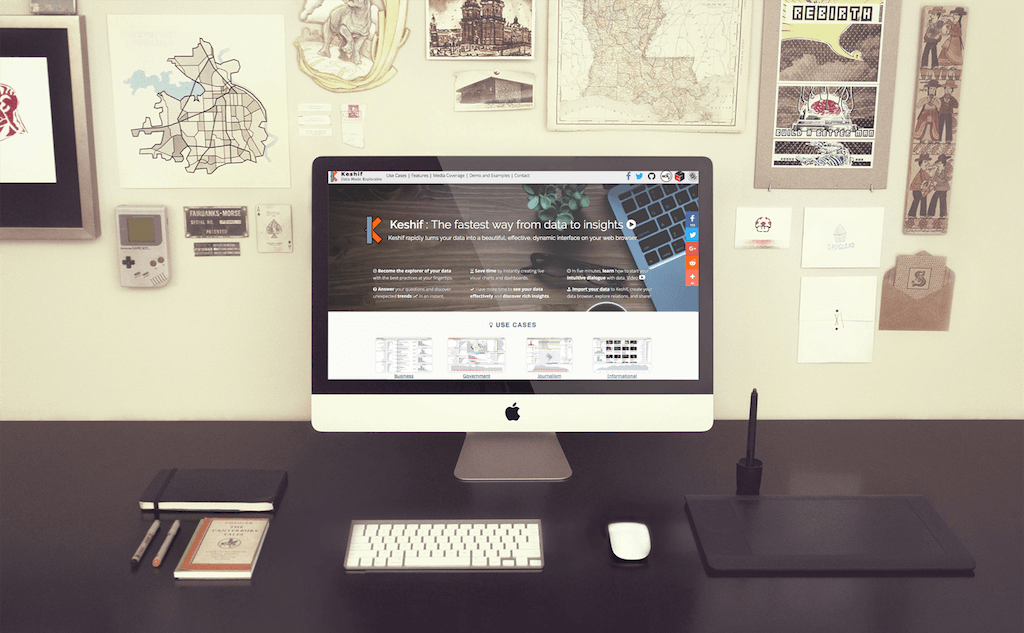 Keshif – веб-инструмент, который поможет преобразовать ваши данные в красивый интерактивный визуальный интерфейс. Фрагмент сайта Keshif.