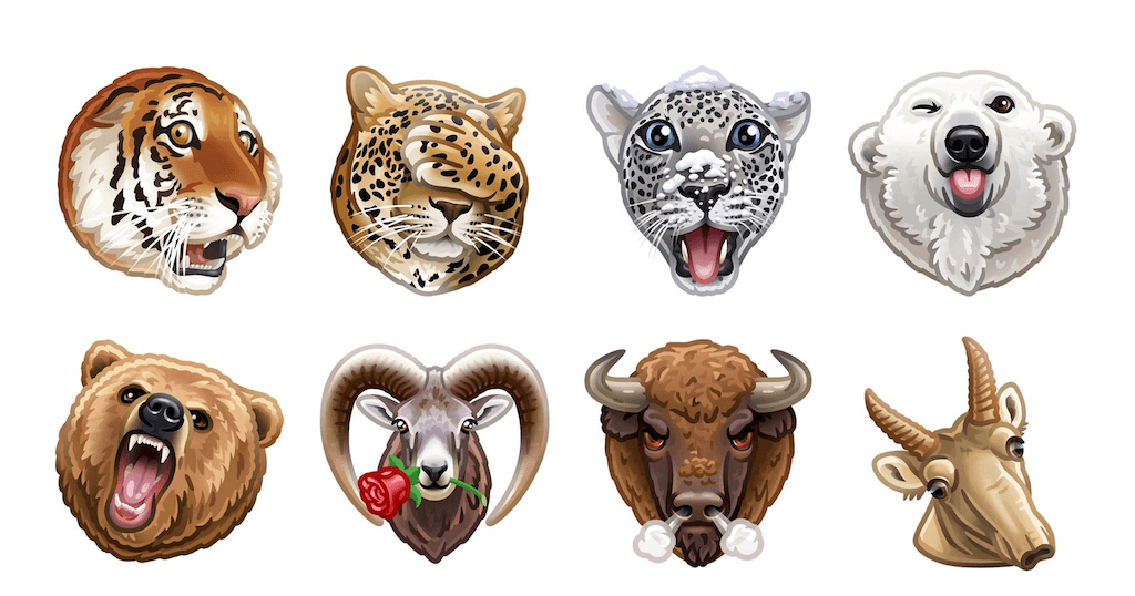 На стикерах изображены 15 редких видов животных России, большинство из которых занесены в Красную книгу.