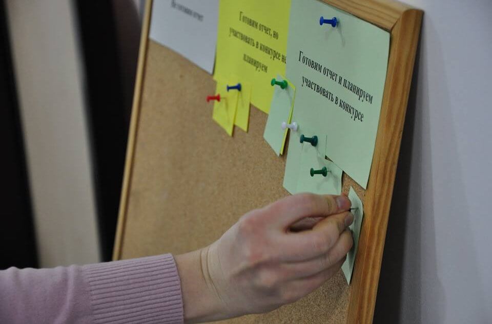 Фото с официального открытия конкурса годовых отчетов некоммерческих организаций «Точка отсчета». Источник: www.facebook.com/RussianDonorsForum