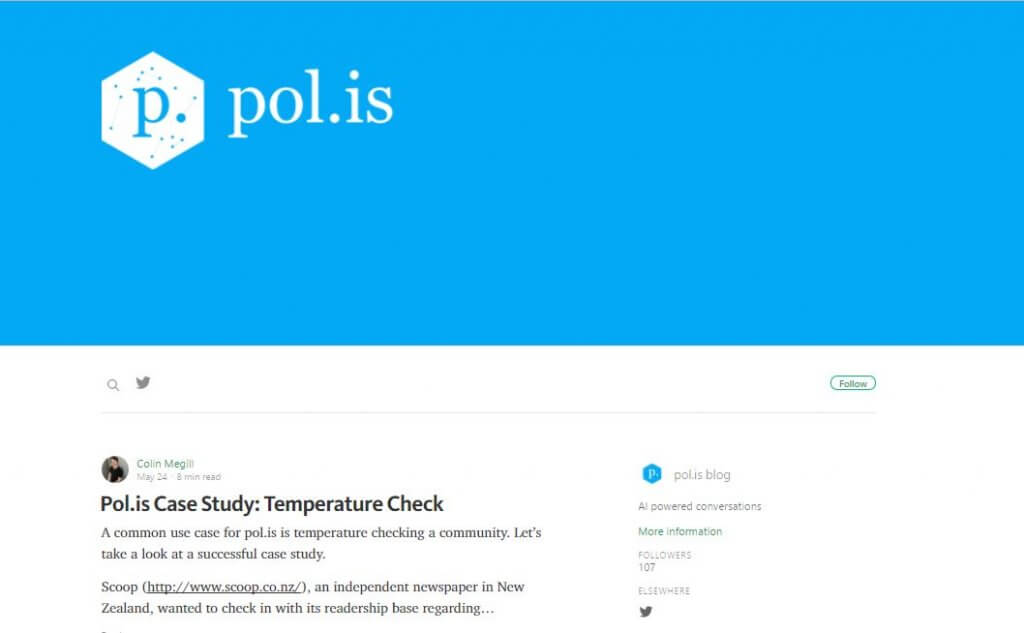 С помощью машинного обучения создателям удалось полностью автоматизировать сбор данных. В режиме реального времени Pol.is проводит статистический анализ голосования. Изображение с сайта blog.pol.is
