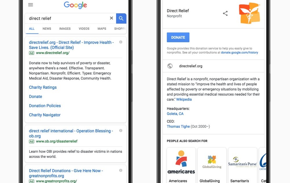 Ожидается, что нововведение приведет к буму пожертвований в новогоднем сезоне 2017 года. Фото: blog.google