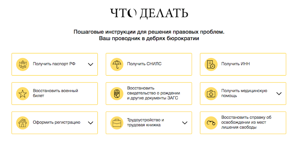 Все инструкции основаны не только на закреплённых в законах нормах – поскольку в реальности выполняются они не всегда – но и на 28-летнем практическом опыте «Ночлежки» по восстановлению и оформлению документов для людей в самых разных жизненных ситуациях. Фото: фрагмент сайта algoritm.homeless.ru