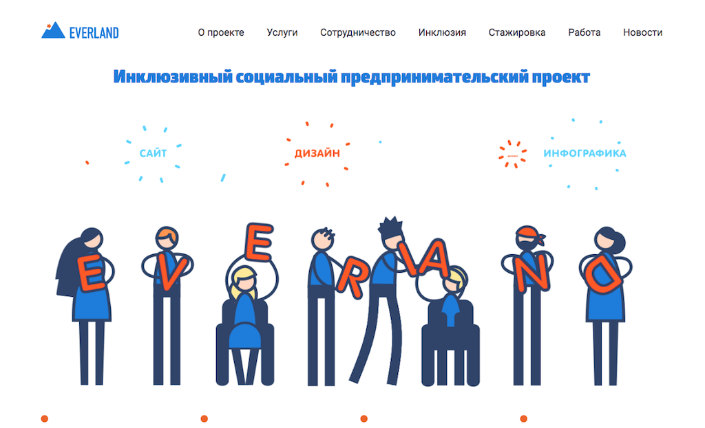 Итогом проекта станут рекомендации по созданию среды с универсальным дизайном в различных сферах услуг. Фото: фрагмент сайта evland.ru