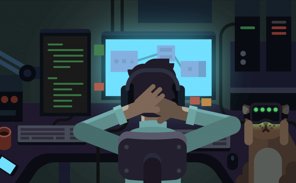 Технологии помогают нам получать новые знания в увлекательной форме. Скриншот игры while True: learn().