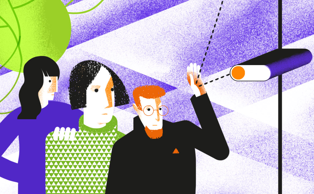 Главные тексты года на Теплице. Иллюстрация: Наталья Ямщикова для текста про распознавание лиц.