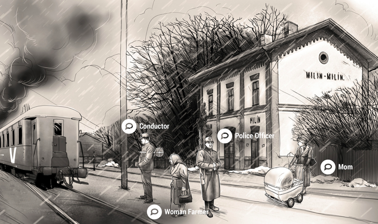 Интерфейс игры Attentat 1942.