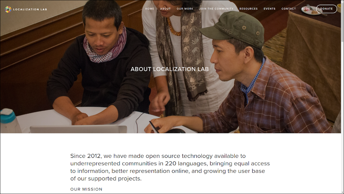 Скриншот сайта Localization Lab.