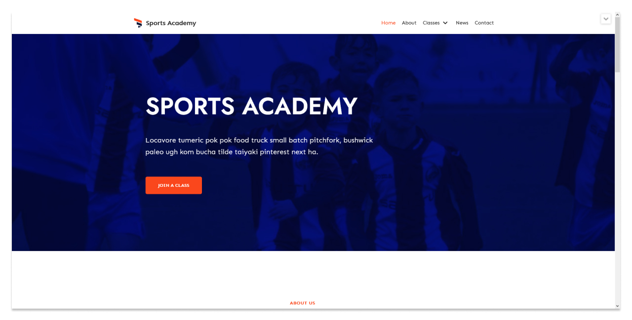 Изображение: скриншот демо-сайта на теме Neve