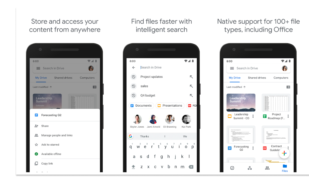 Изображение: скриншот страницы приложения Google Drive в Google Play
