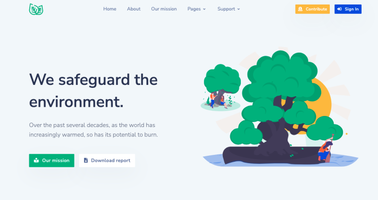 Шаблон сайта некоммерческой организации.