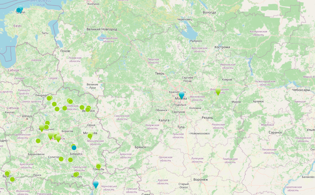 Карту устойчивых проектов России.