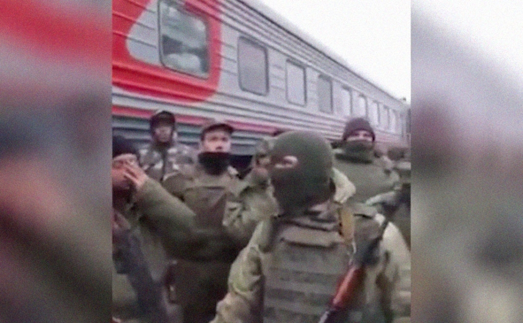 Скриншот из видео мобилизованных.